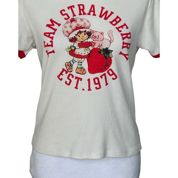 Strawberry Shortcake Fitted Babydoll T Shirt Sz L Y2K 80s 90s Style Retro - Picture 6 of 10